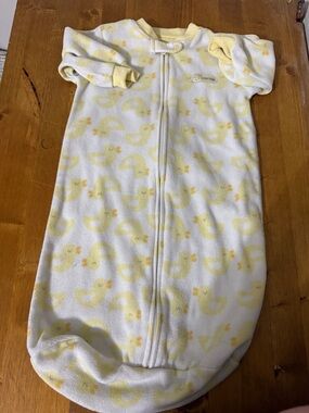 Carter's Yellow Duck Print Fleece Sleep Sack